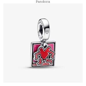 Pandora Keith Haring��? x Pandora Walking Heart Double Dangle Charm